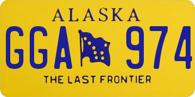 AK license plate GGA974