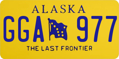 AK license plate GGA977