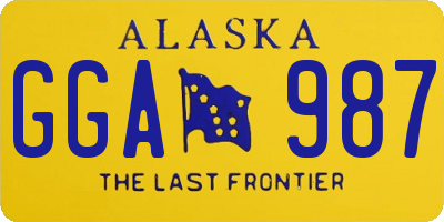 AK license plate GGA987