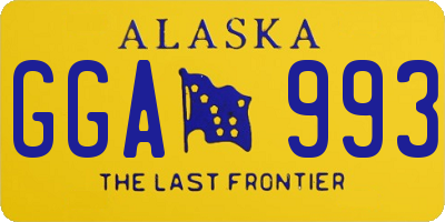 AK license plate GGA993