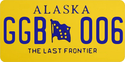 AK license plate GGB006