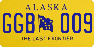AK license plate GGB009