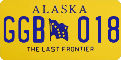 AK license plate GGB018