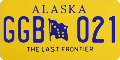 AK license plate GGB021