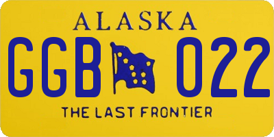 AK license plate GGB022