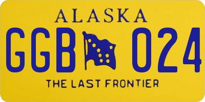 AK license plate GGB024