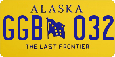 AK license plate GGB032