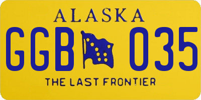 AK license plate GGB035