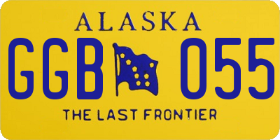 AK license plate GGB055