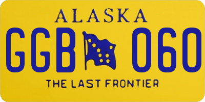AK license plate GGB060