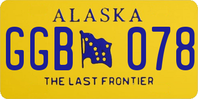 AK license plate GGB078