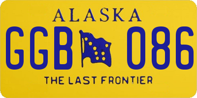 AK license plate GGB086