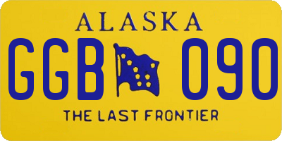AK license plate GGB090