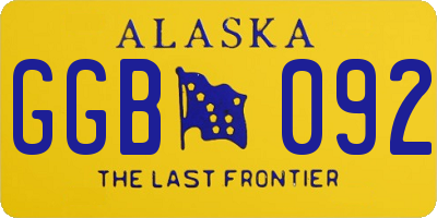 AK license plate GGB092