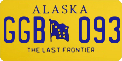 AK license plate GGB093