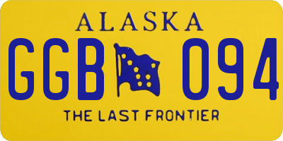 AK license plate GGB094