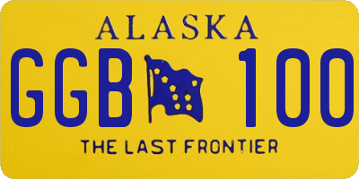 AK license plate GGB100