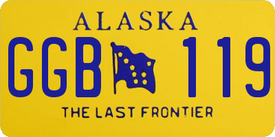 AK license plate GGB119