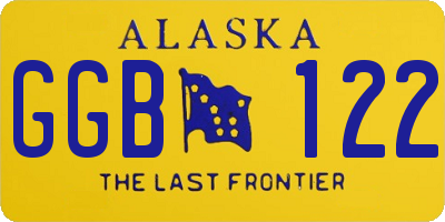 AK license plate GGB122