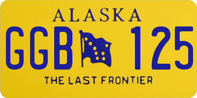 AK license plate GGB125