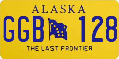 AK license plate GGB128