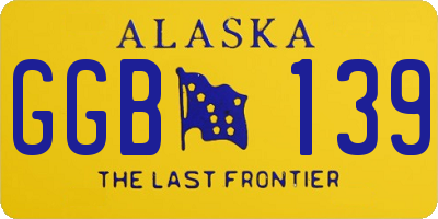 AK license plate GGB139