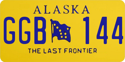 AK license plate GGB144