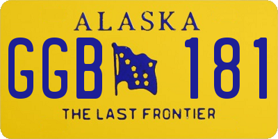 AK license plate GGB181