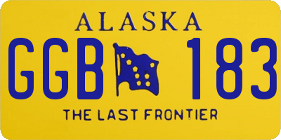 AK license plate GGB183