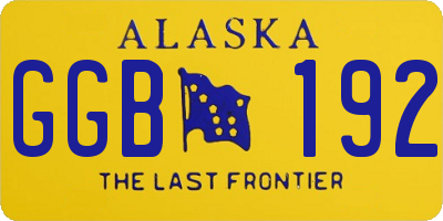 AK license plate GGB192