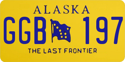 AK license plate GGB197