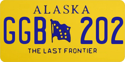 AK license plate GGB202