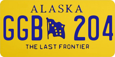 AK license plate GGB204