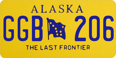 AK license plate GGB206