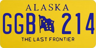 AK license plate GGB214