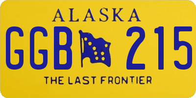 AK license plate GGB215