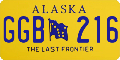 AK license plate GGB216