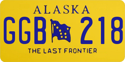 AK license plate GGB218