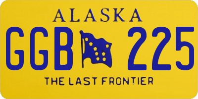 AK license plate GGB225