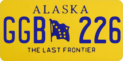 AK license plate GGB226