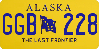 AK license plate GGB228