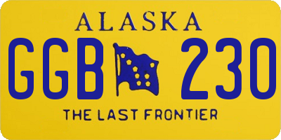 AK license plate GGB230
