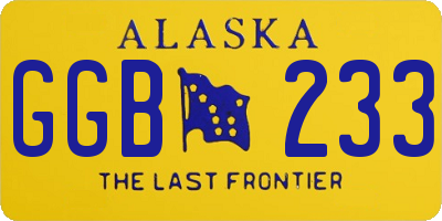 AK license plate GGB233