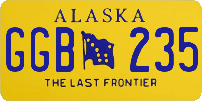 AK license plate GGB235