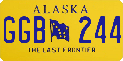 AK license plate GGB244