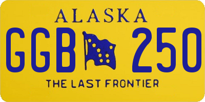 AK license plate GGB250