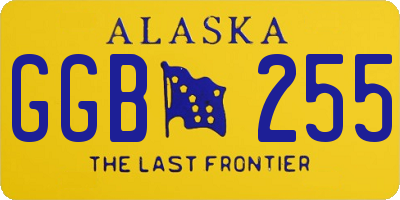 AK license plate GGB255