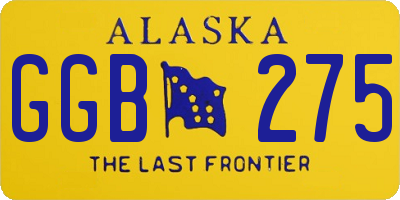 AK license plate GGB275