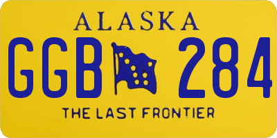 AK license plate GGB284