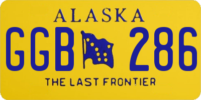 AK license plate GGB286